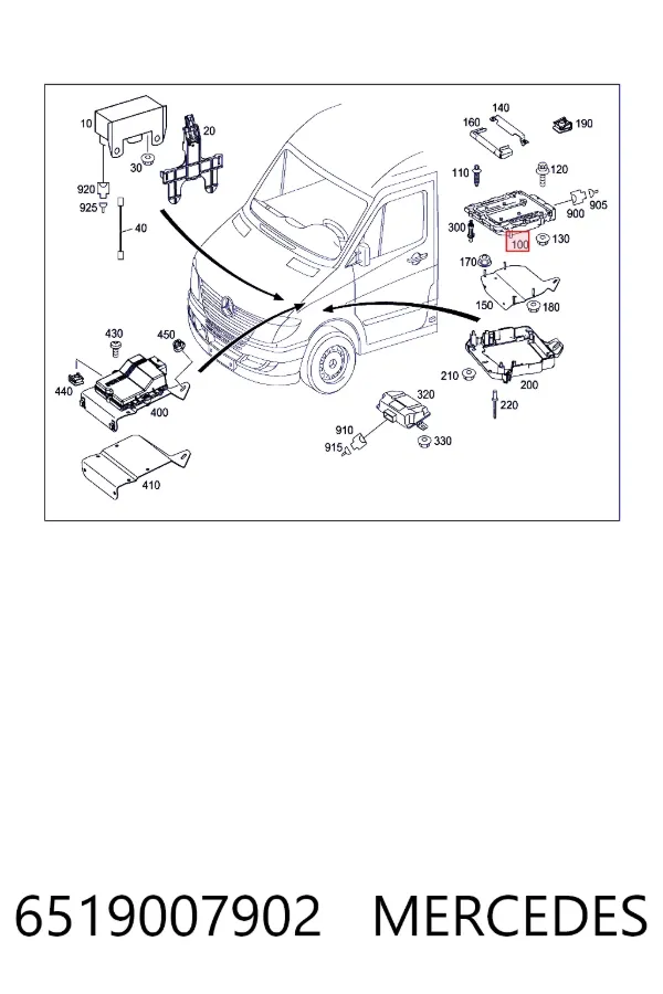 Sterownik silnika 6519007902 Mercedes