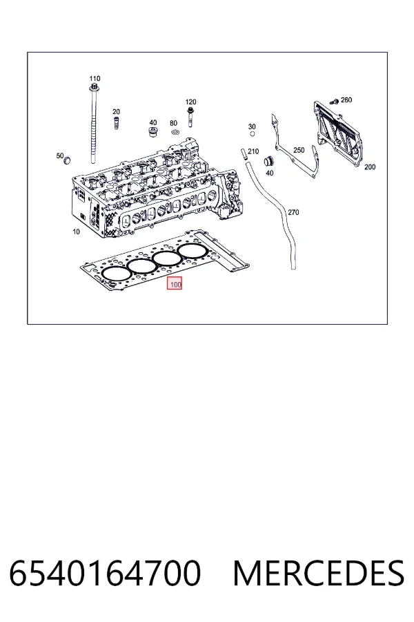 Uszczelka głowicy cylindrów 6540164700 Mercedes