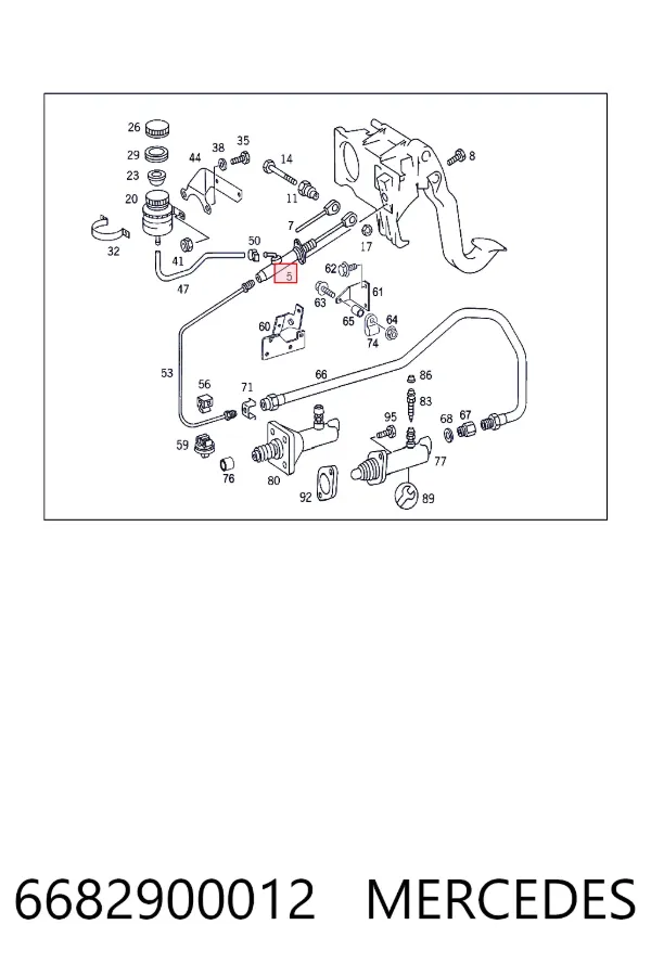Cylinder sprzęgła główny 6682900012 Mercedes