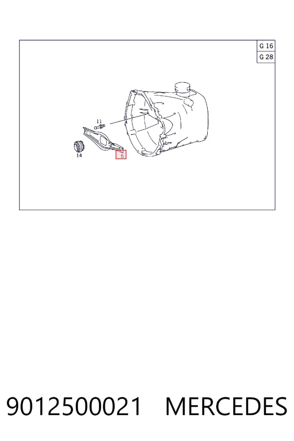 Widełki sprzęgła 9012500021 Mercedes