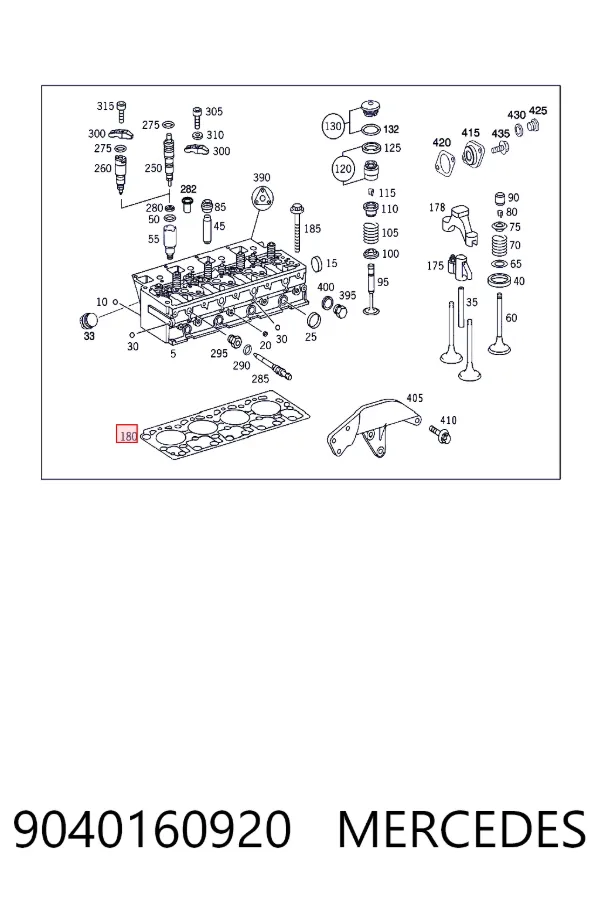 Uszczelka głowicy cylindrów 9040160920 Mercedes