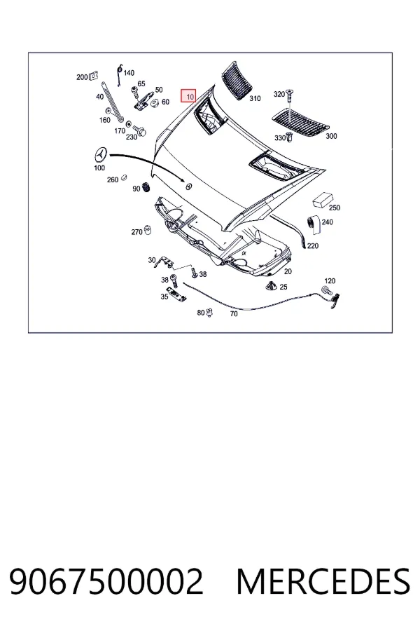 Maska silnika 9067500002 Mercedes