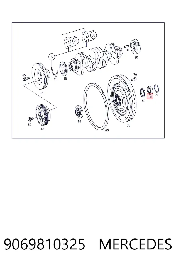 Łożysko alternatora 9069810325 Mercedes