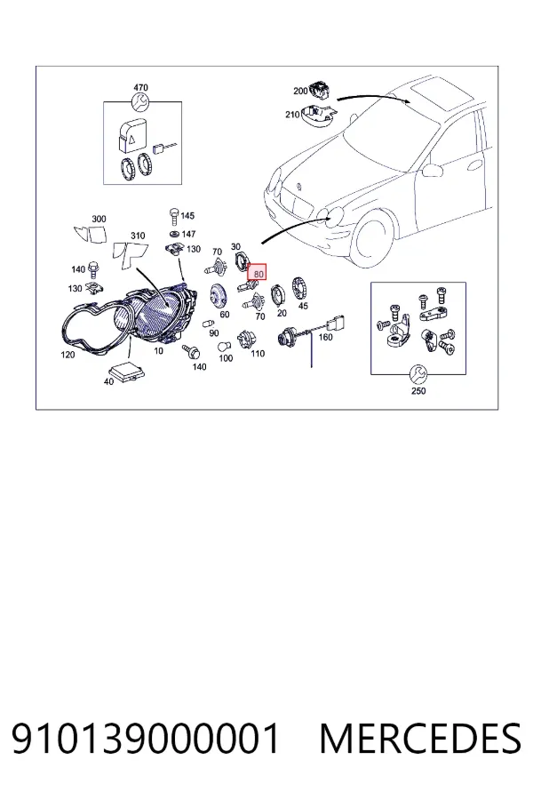Żarówka ksenonowa 910139000001 Mercedes