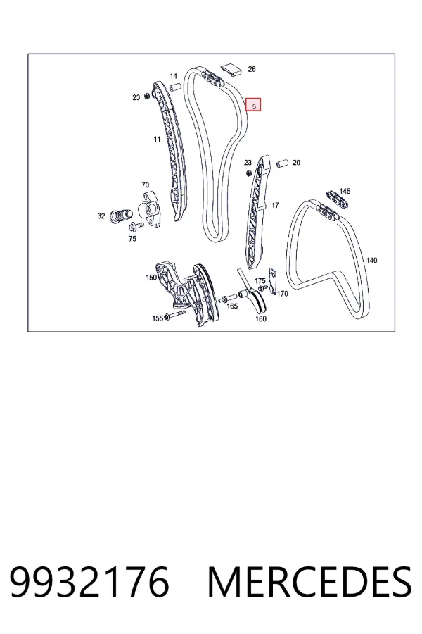 Łańcuch rozrządu 9932176 Mercedes