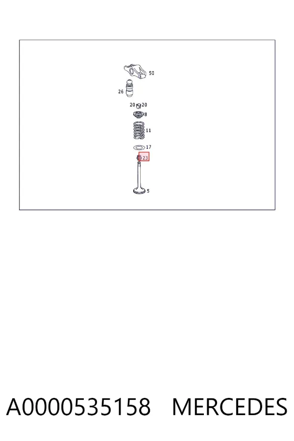 Uszczelniacz zaworu dolotowego/wylotowego A0000535158 Mercedes