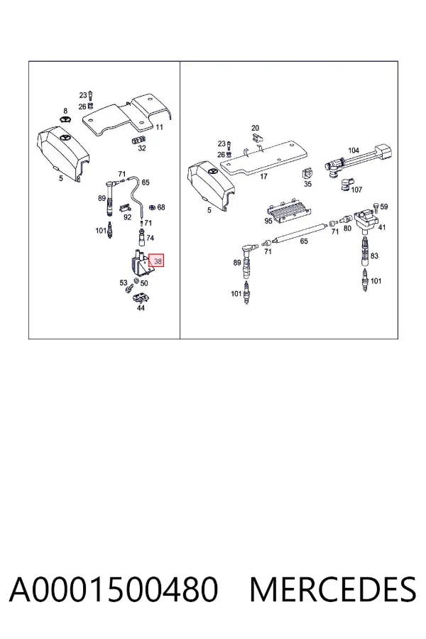 Cewka zapłonowa A0001500480 Mercedes