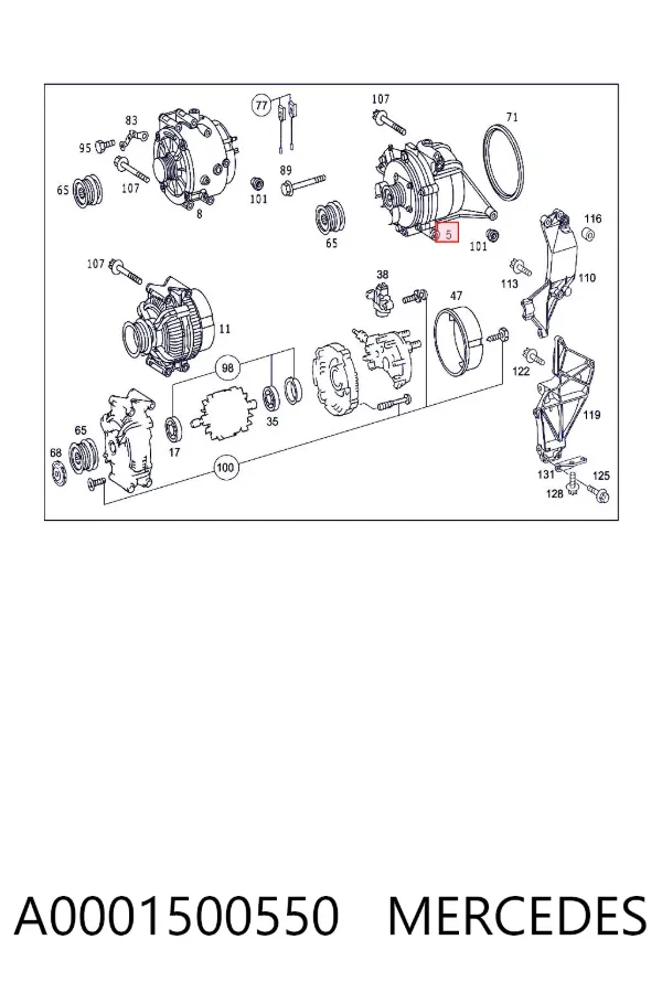 Alternator A0001500550 Mercedes