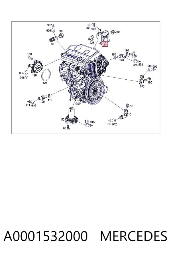 Zawór elektromagnetyczny regulacji klapy EGR A0001532000 Mercedes