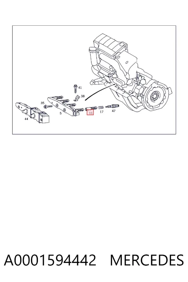 Końcówka świecy zapłonowej A0001594442 Mercedes