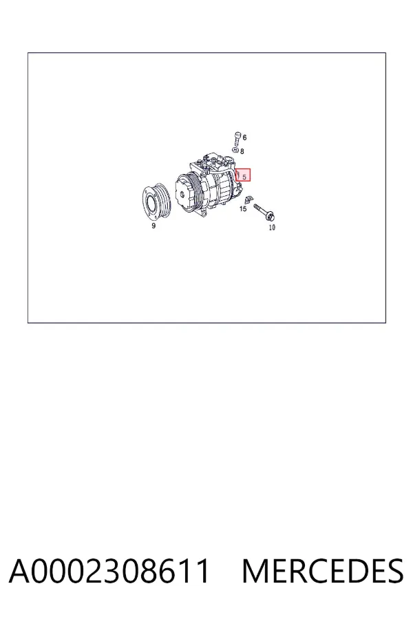 Sprężarka klimatyzacji A0002308611 Mercedes