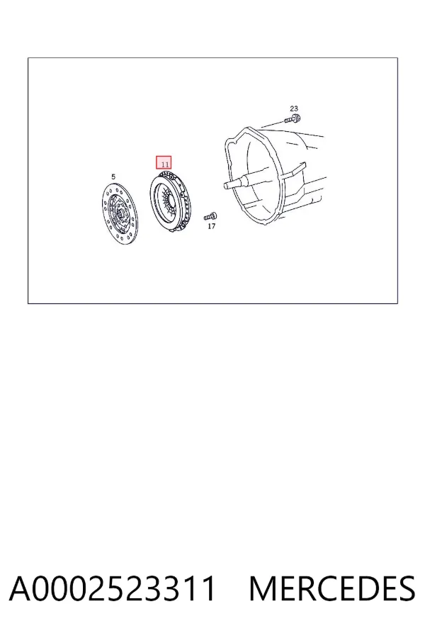 Docisk sprzęgła A0002523311 Mercedes