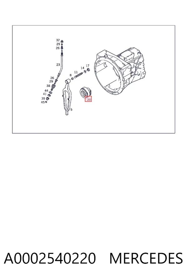 Łożysko wyciskowe sprzęgła A0002540220 Mercedes