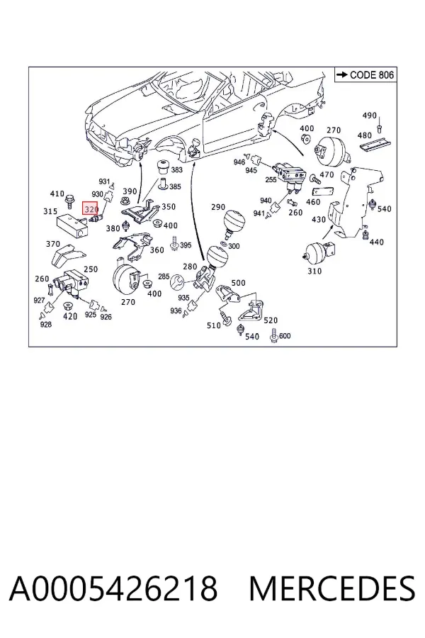 Czujnik temperatury paliwa A0005426218 Mercedes