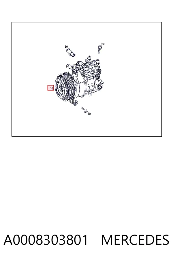 Sprężarka klimatyzacji A0008303801 Mercedes