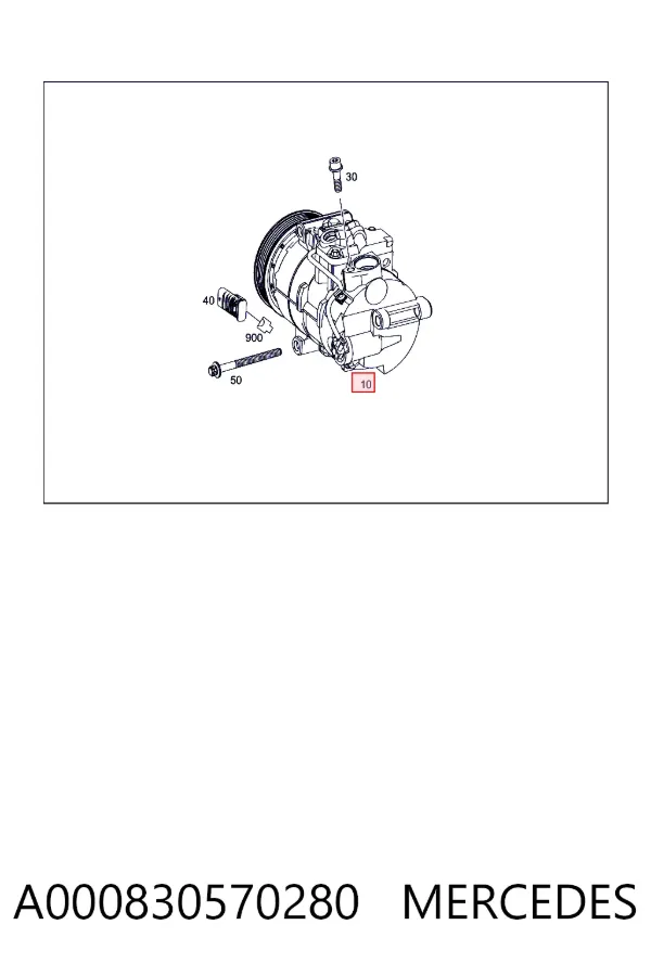 Sprężarka klimatyzacji A000830570280 Mercedes