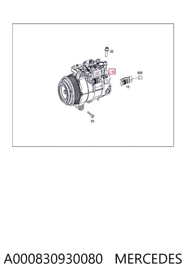 Sprężarka klimatyzacji A000830930080 Mercedes