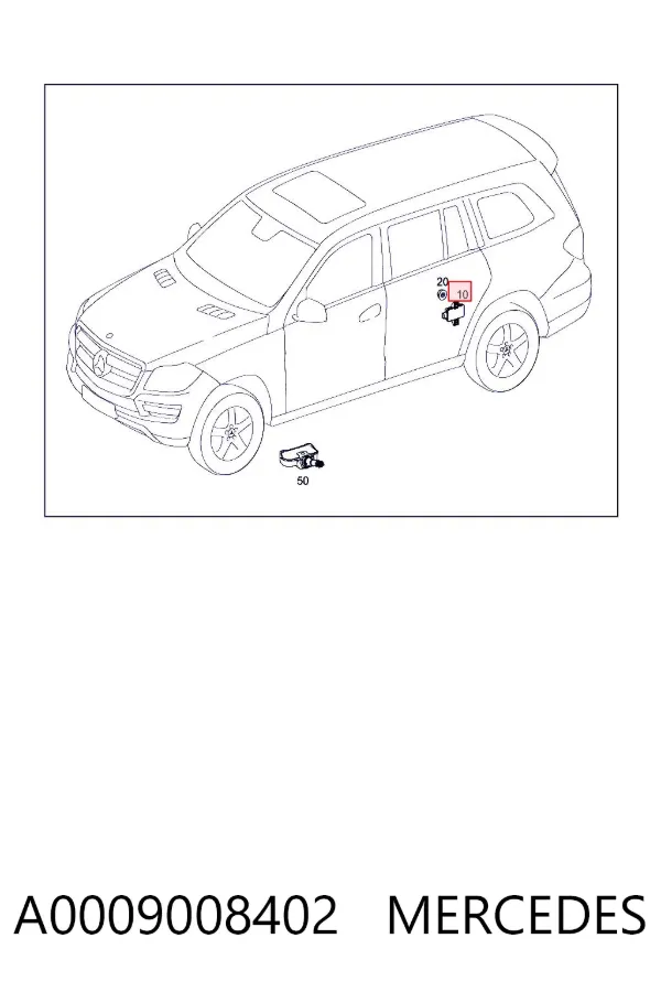 Blok kontrolny systemu monitorowania ciśnienia w oponach A0009008402 Mercedes