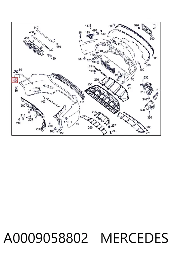 Czujnik Radarowy odległości A0009058802 Mercedes