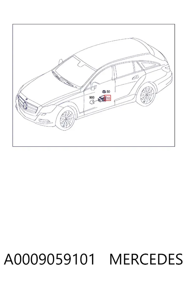 Czujnik przyśpieszenia poprzecznego (ESP) A0009059101 Mercedes