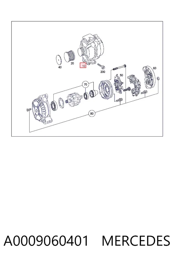 Alternator A0009060401 Mercedes