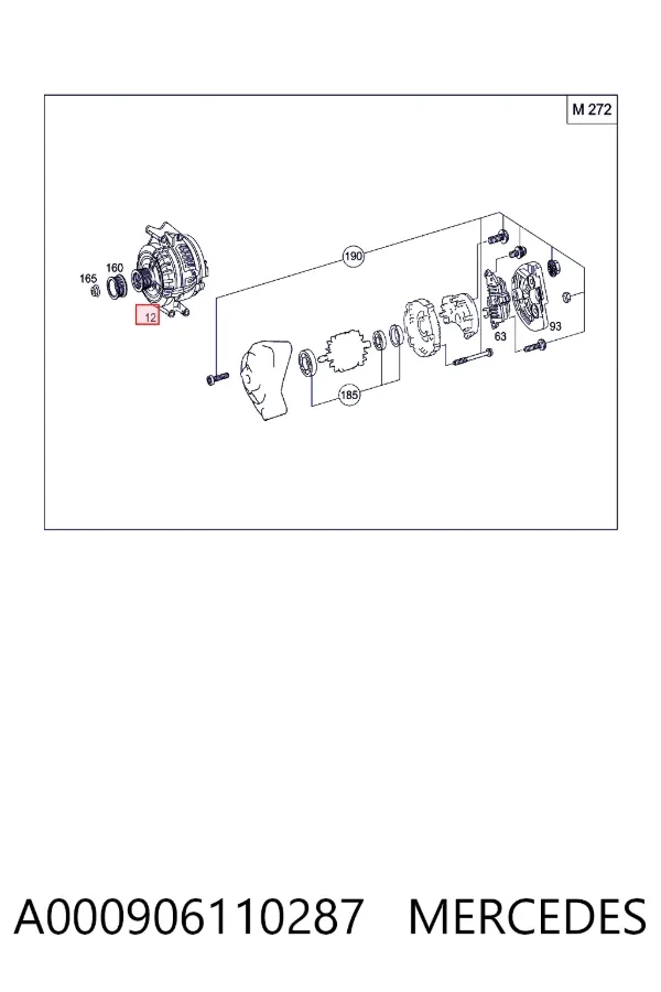 Alternator A000906110287 Mercedes