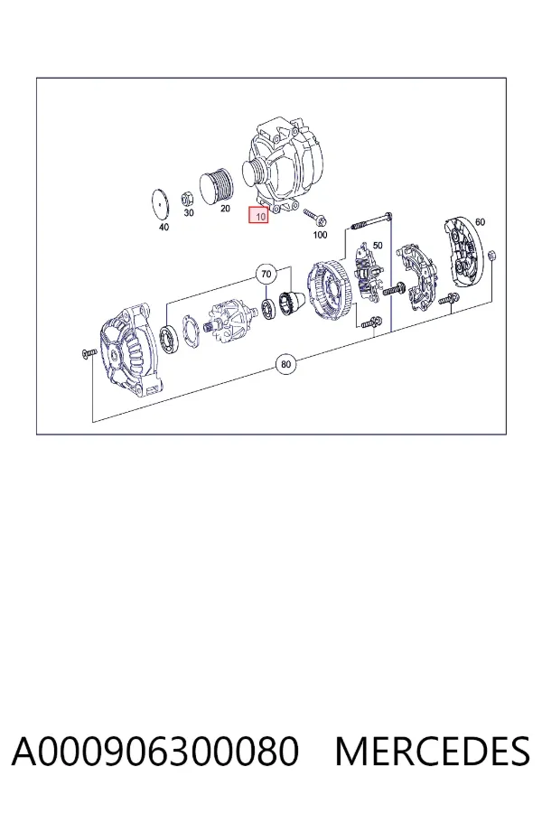 Alternator A000906300080 Mercedes