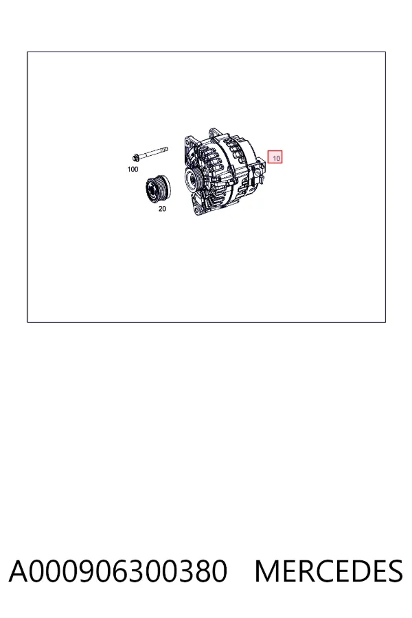Alternator A000906300380 Mercedes