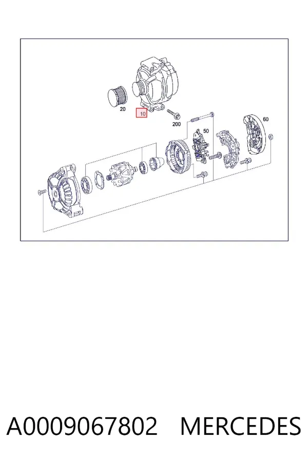 Alternator A0009067802 Mercedes