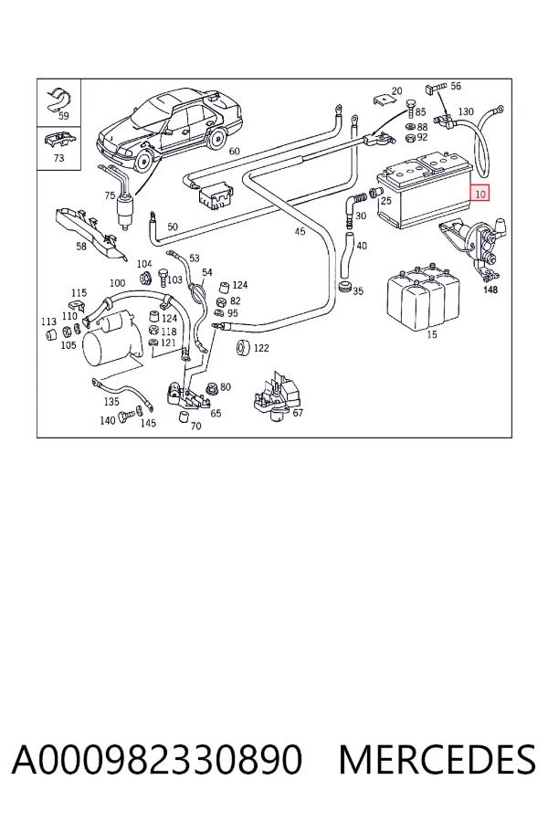 Bateria (akumulator) A000982330890 Mercedes
