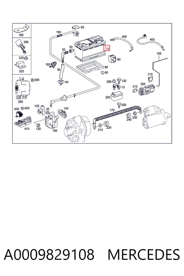Bateria (akumulator) A0009829108 Mercedes
