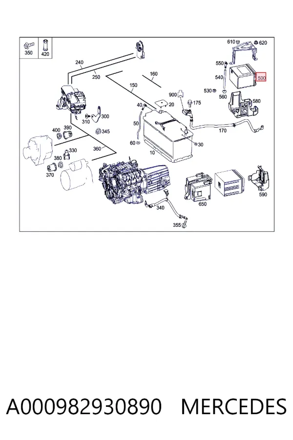 Bateria (akumulator) A000982930890 Mercedes