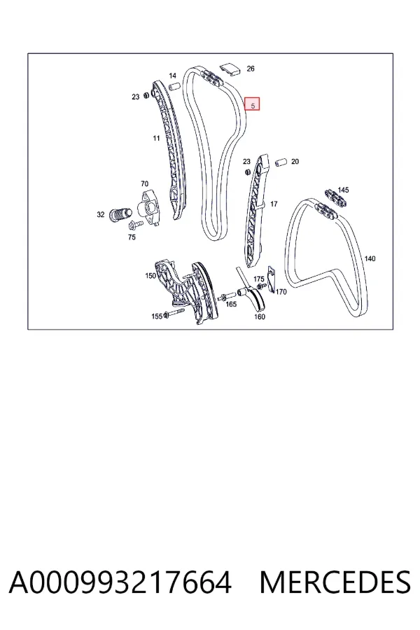 Łańcuch rozrządu A000993217664 Mercedes