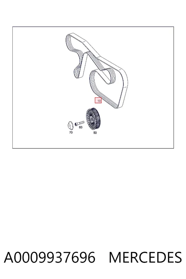 Pas napędowy mechanizmów A0009937696 Mercedes