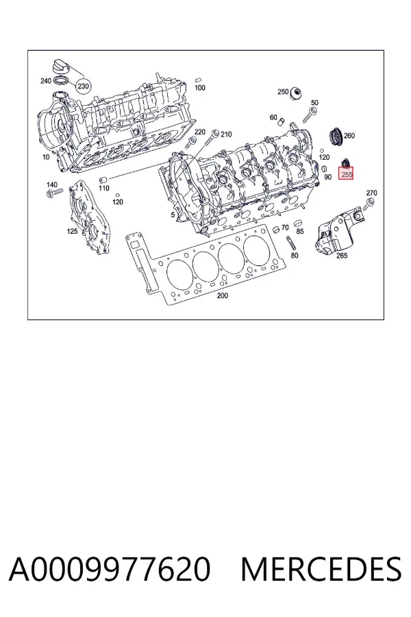 Korek-przepustka rozrządu A0009977620 Mercedes