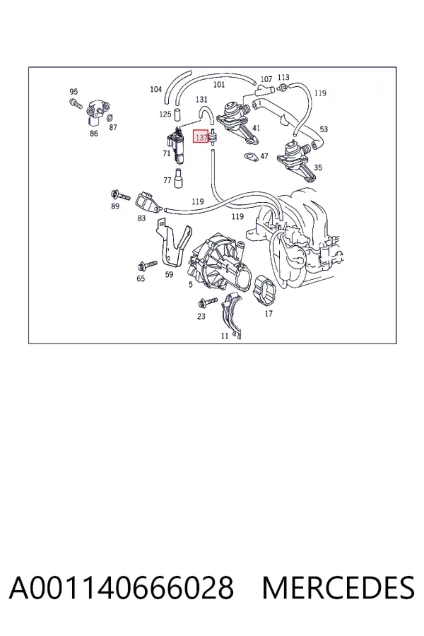 Regulator biegu jałowego A001140666028 Mercedes