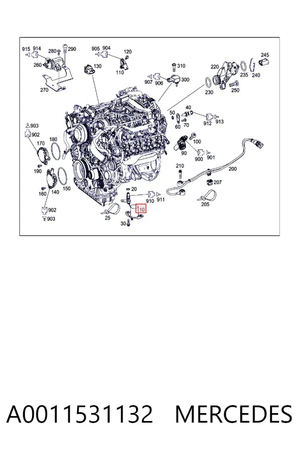 Czujnik poziomu oleju silnikowego A0011531132 Mercedes