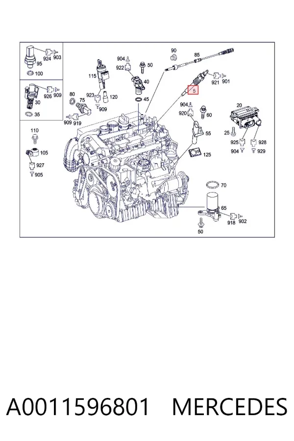 Świeca żarowa A0011596801 Mercedes