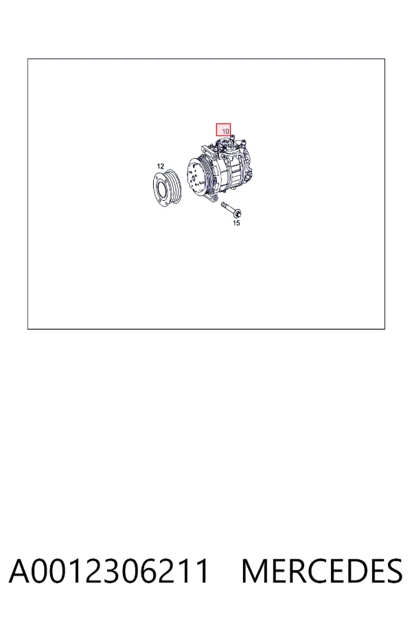 Sprężarka klimatyzacji A0012306211 Mercedes