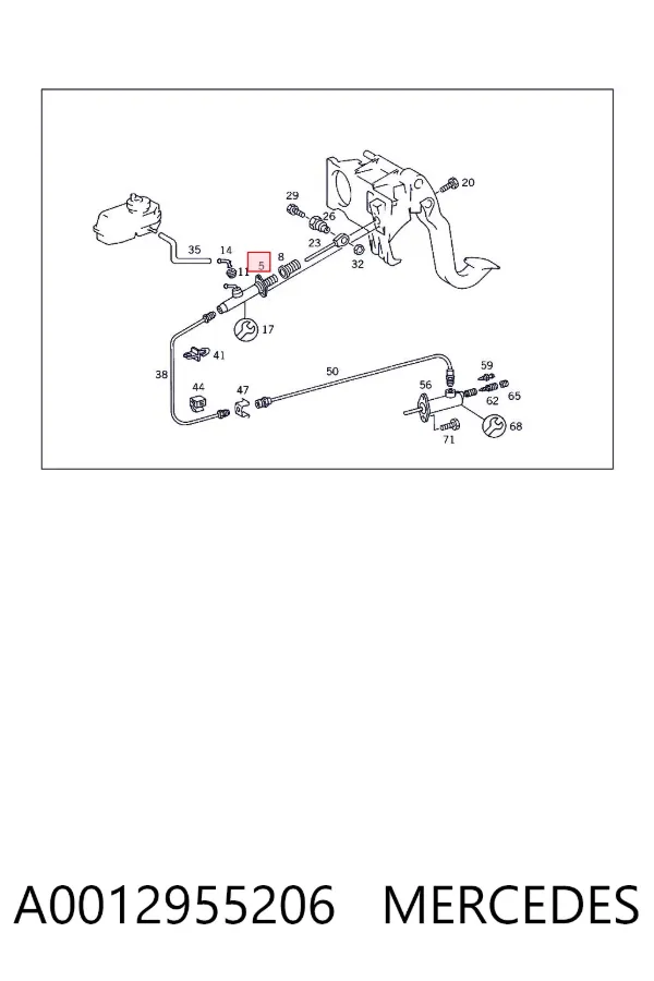 Cylinder sprzęgła główny A0012955206 Mercedes