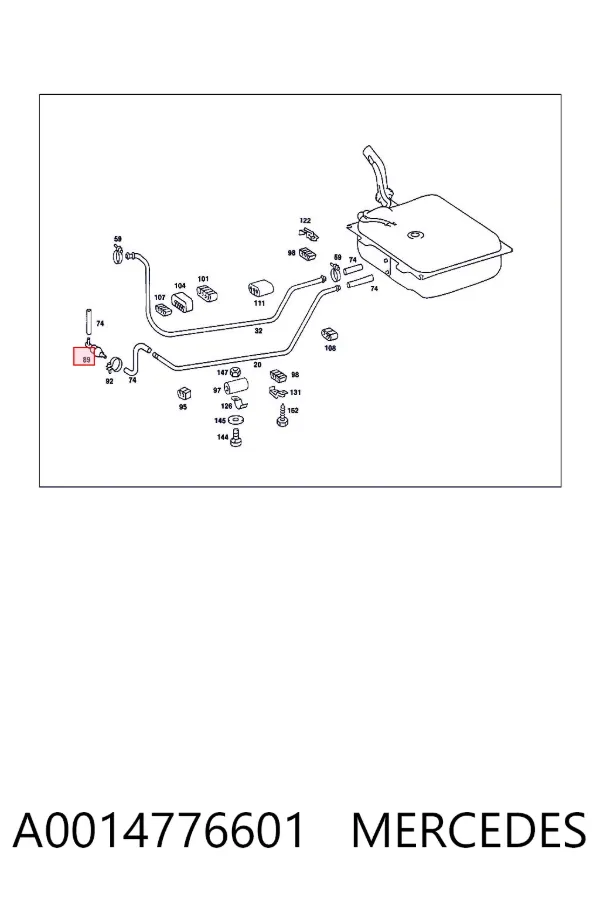 Filtr paliwa A0014776601 Mercedes