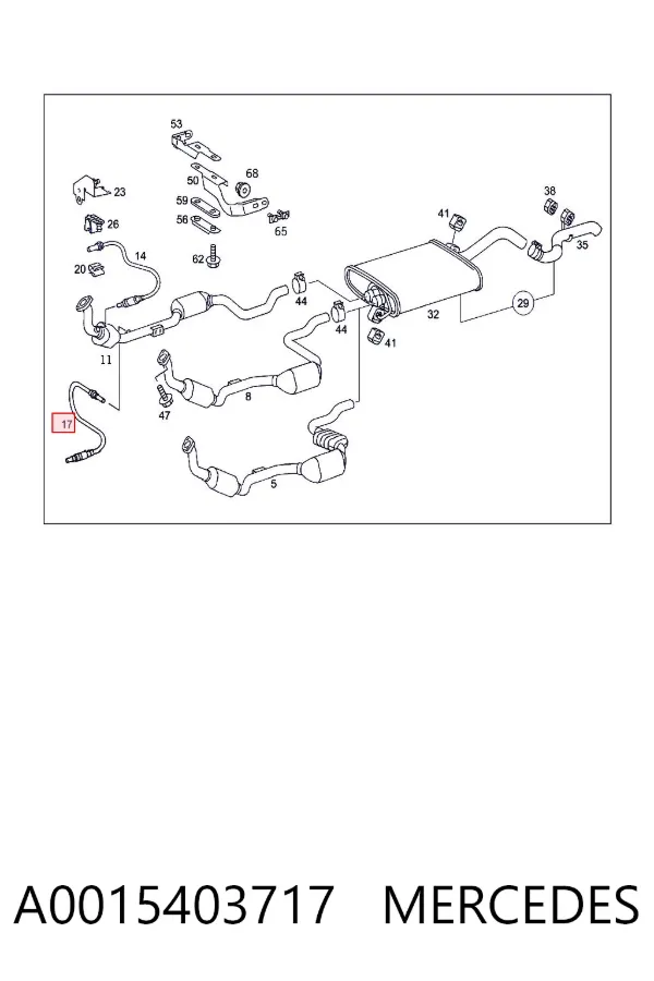 Sonda lambda, czujnik tlenu A0015403717 Mercedes