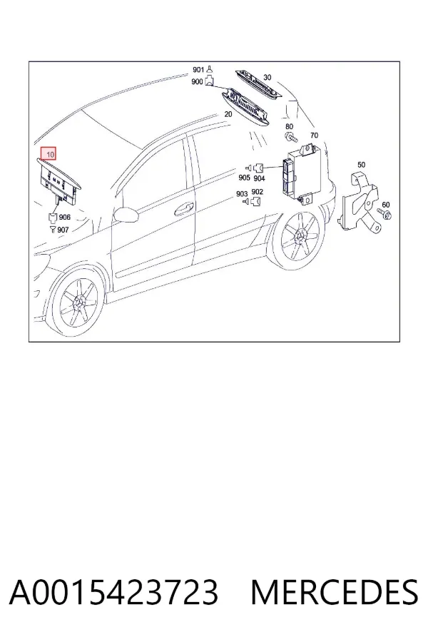 Wyświetlacz parktronicu A0015423723 Mercedes