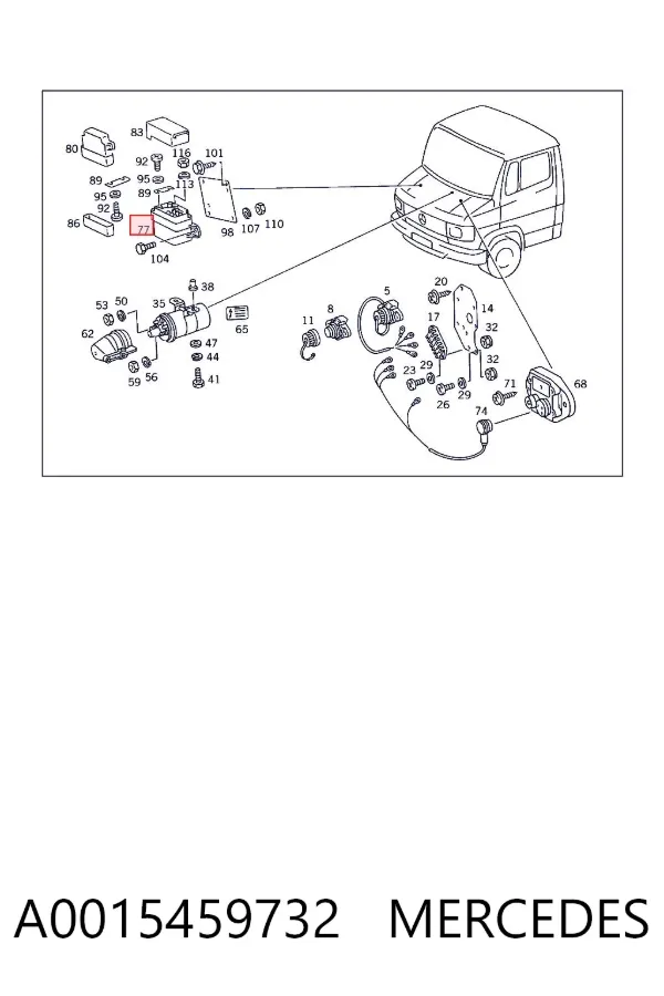Przekaźnik świec żarowych A0015459732 Mercedes