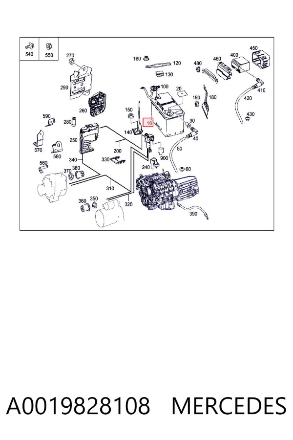 Bateria (akumulator) A0019828108 Mercedes