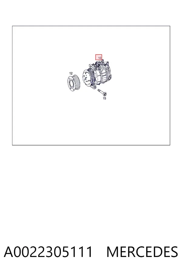 Sprężarka klimatyzacji A0022305111 Mercedes