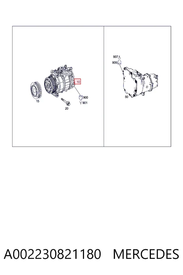 Sprężarka klimatyzacji A002230821180 Mercedes