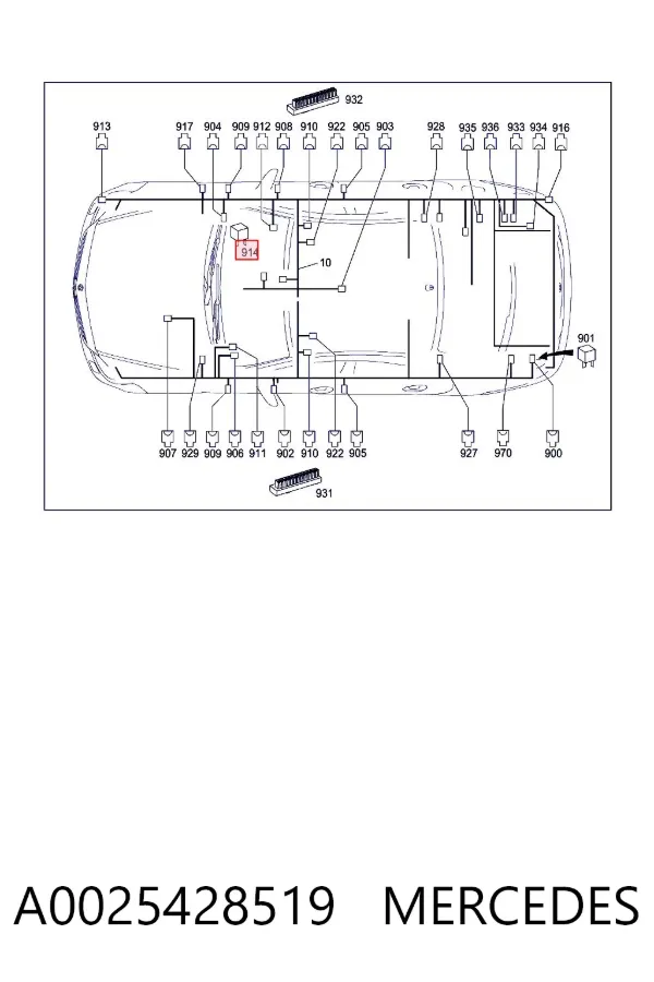 Elektryczne przekaźnik wielofunkcyjne A0025428519 Mercedes