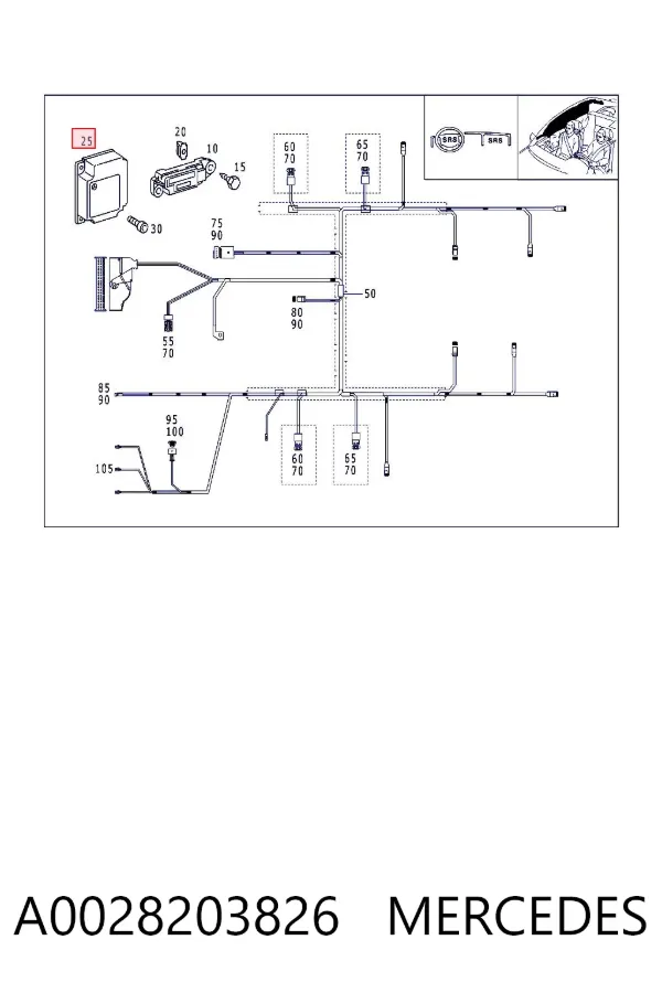 Sterownik poduszki bezpieczeństwa A0028203826 Mercedes