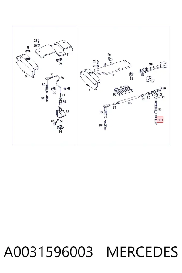 Świeca zapłonowa A0031596003 Mercedes